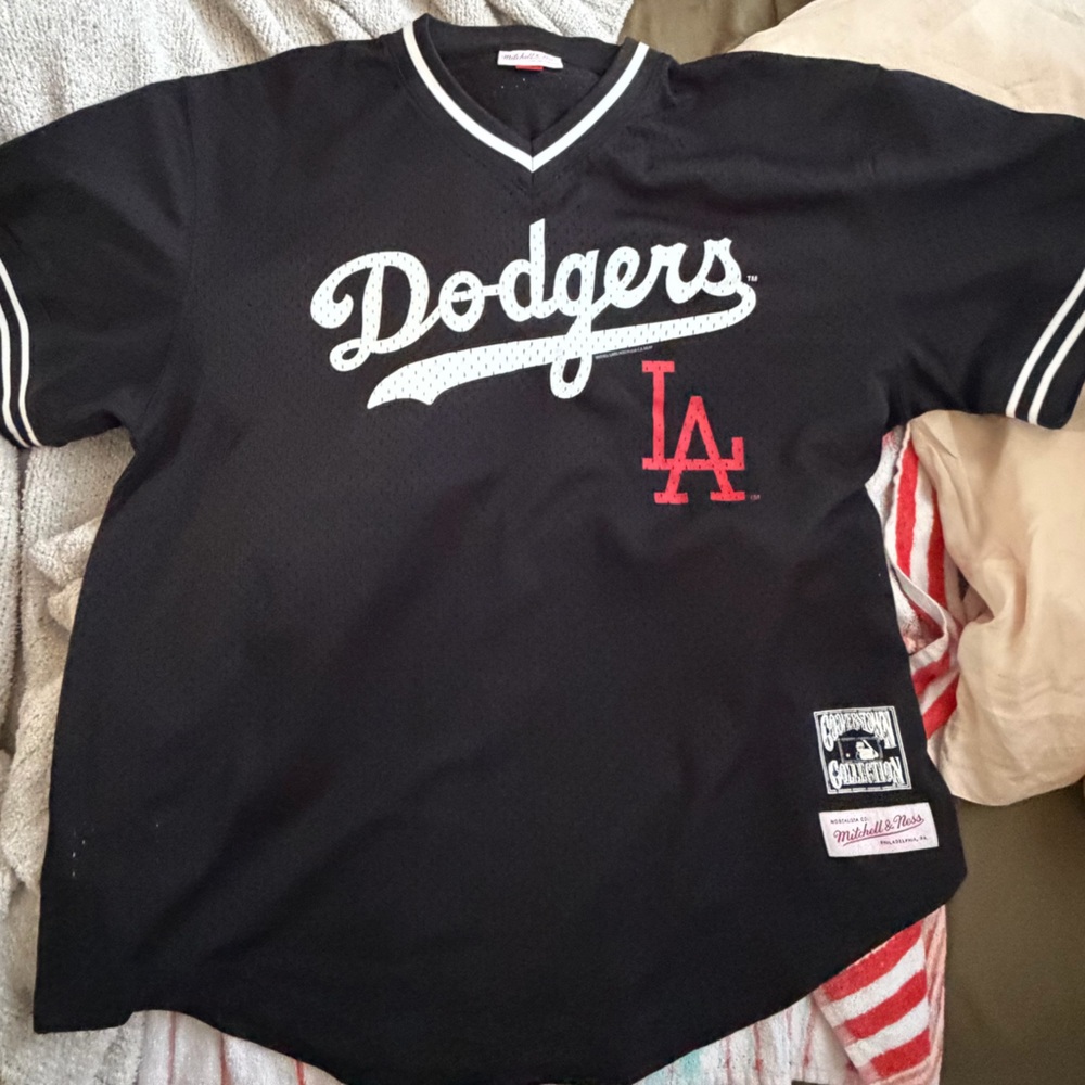 Mitchell & Ness Black Dodgers Cooperstown Collection Jersey XL
